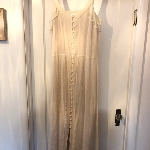 NWOT Eri + Ali cream maxi dress from Anthropologie - Picture 2 of 5